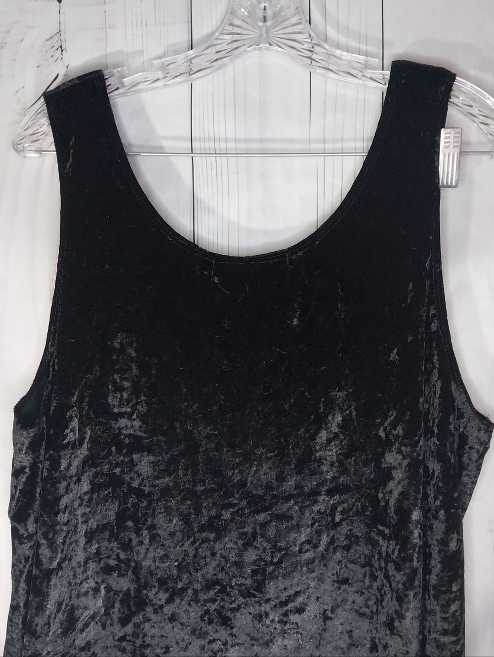 Origami By Vivien Black Crushed Velvet Boho Whimsigoth Top - Picture 8 of 9